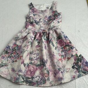 The Children’s Place multicolor floral fit and flare party dress with belt